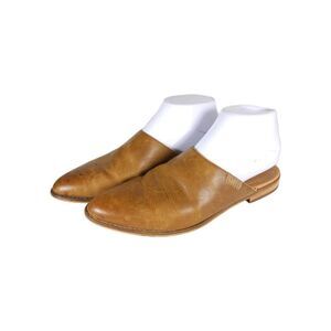 Frye women's Fenn US 7M Brown Leather Slip On Flat Mules Shoes